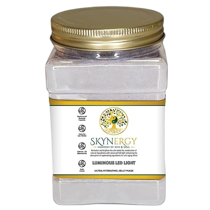 Luminous LED Light Jelly Mask - Professional Grade Hydro Glo Jelly face Masks for Hydration, Radiance, Glow, Suitable for All Skin Types, Vajafacial Jelly Mask | 12 Applications (30 Fl Oz)