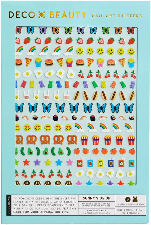 Deco Beauty Sunny Side Up - Super Thin & Easy-to-Apply Nail Art with the Cutest Designs - Durable & Long-Lasting Nail Art Stickers and Decals for Women, for DIY At-Home Manicures & Salon-Quality Nails