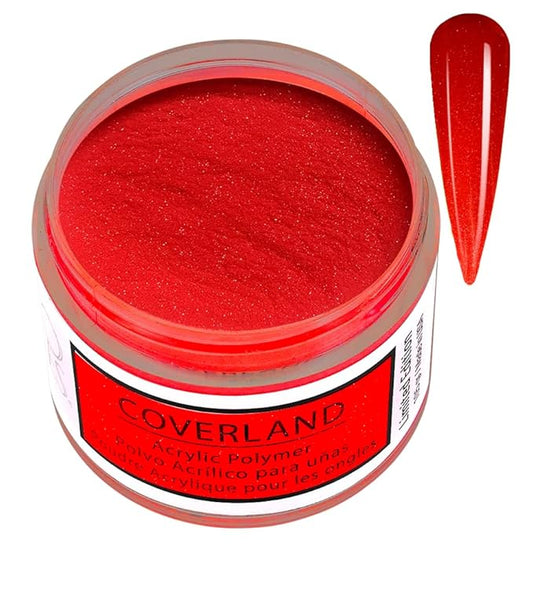 Tones Coverland Acrylic Nail Powder "Holiday Heist" Red - Limited Edition Acrylic Powder for Nail Design, Sculpting, and Masking Nail Bed Imperfections - Professional Acrylic Nail Supplies - (1.5 Oz)