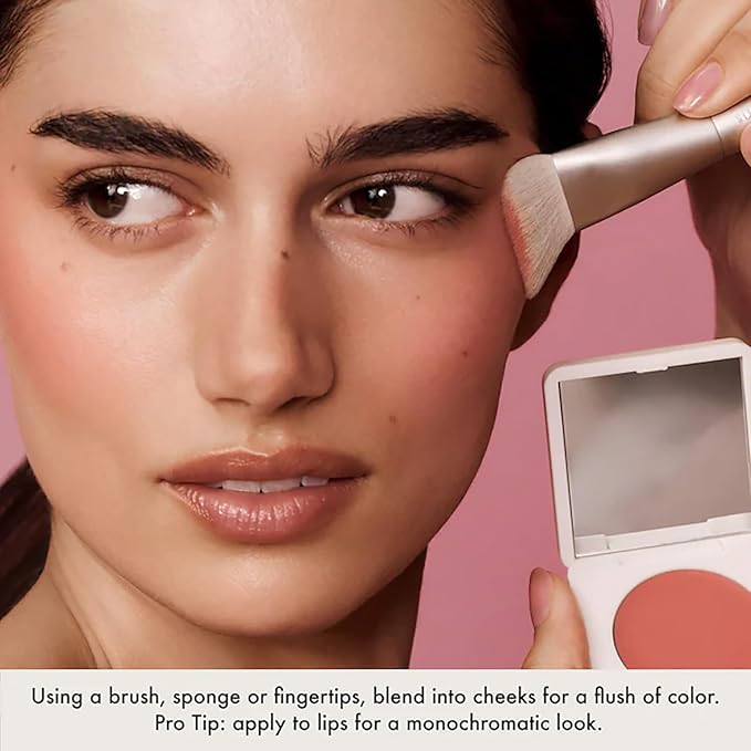 Summer Fridays Blush Butter Balm - Skincare-Infused Hydrating Cream Blush with Hyaluronic Acid, Ceramides, & Shea Butter for a Dewy Flush of Color - Cheek and Lip Tint - Sweet Rosé (0.14 Oz)