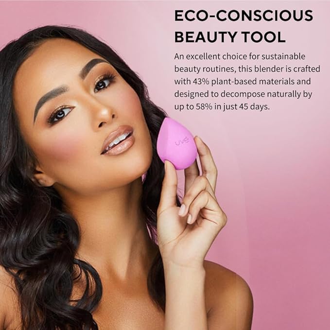 Makeup Blender Sponge Set, Streak Free Application of Liquid, Powder & Cream Foundation, Professional Complexion Blending Tool, Cruelty Free, Vegan, Latex Free, Pack of 3 (1 Helio, 2 Violet)