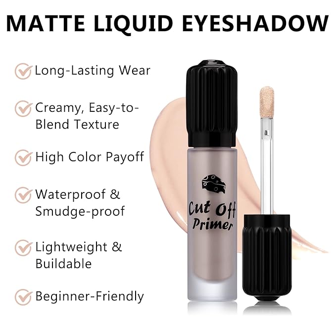 Matte Liquid Eyeshadow, Long-Lasting Waterproof Liquid Eye shadow, High-pigment Buildable & Blendable Cream Eye Makeup, 03 Mauve Purple