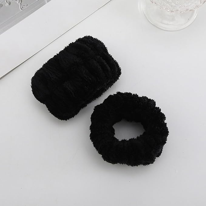KYHYFJMD Spa Headbands for Washing Face Soft Puffy Bubble Headbands Wristband for Women Girls Makeup Skin Care Facial Beauty Shower Towel Hairband
