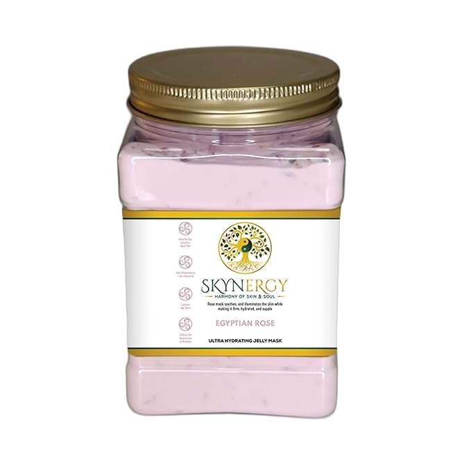 Egyptian Rose Jelly Mask - Professional Peel Off Face Mask for Hydration & Glow - Vajafacial Jelly Mask - Spa Grade Skincare Mask for Home Use, Hydro Glo Mask |12 Applications (30 Fl Oz)
