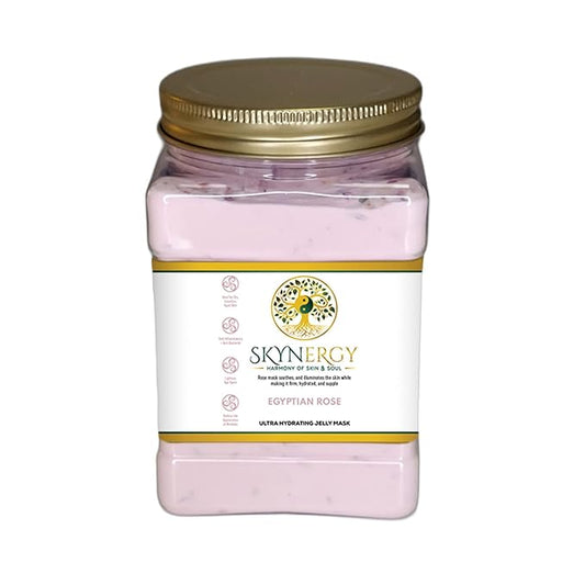Egyptian Rose Jelly Mask - Professional Peel Off Face Mask for Hydration & Glow - Vajafacial Jelly Mask - Spa Grade Skincare Mask for Home Use, Hydro Glo Mask |12 Applications (30 Fl Oz)
