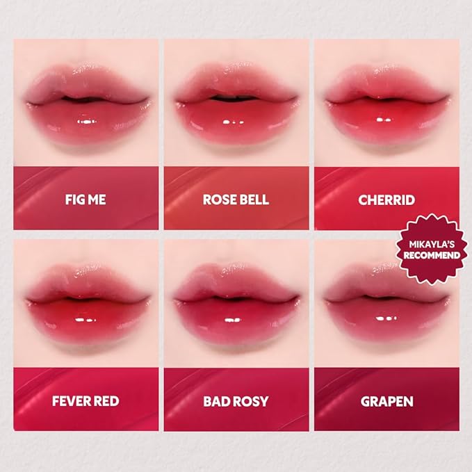 TIRTIR [*Mini Size Waterism Tinted Lip Gloss #17 Aliven, 0.06 Fl Oz – Kiss Ready Lipgloss, 12H Long Lasting Non Sticky Natural Tinted Glow Korean Multiuse Cheek and Lip Tint for Women gift