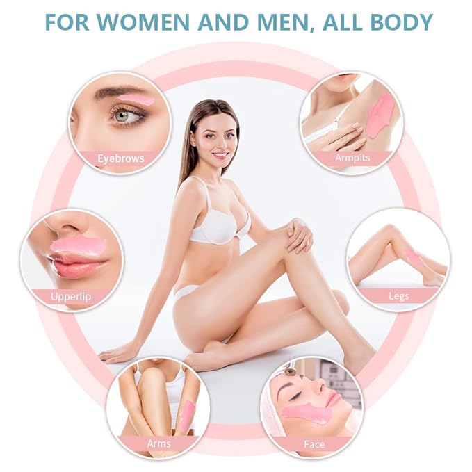 Bestidy Wax Bead, Waxing beans for Hair Removal, Women Men, Home Waxing for All Body and Brazilian Bikini Areas (Pink-500g)