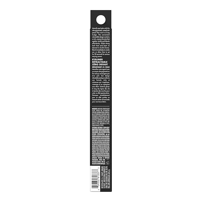 e.l.f. No Budge Retractable Eyeliner, Creamy, Ultra-Pigmented & Waterproof, Creates Bold & Defined Lines, Vegan & Cruelty-Free, Coffee