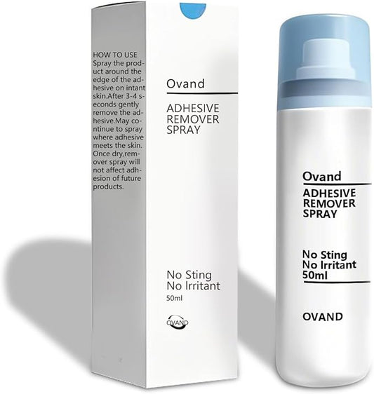 Adhesive Remover Spray,No Sting Medical Adhesive Remover for Skin,Ideal for Ostomy Patients,Sensitive Skin and Bandage Removal,Alcohol Free,50 ml