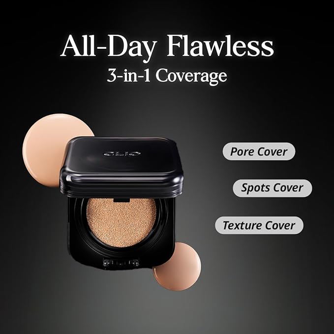 CLIO Kill Cover Founwear Cushion Foundation, Flawless Full Coverage with Matte Finish, Covering Pigmentation and Blemish, Long-Lasting, Creamy Lightweight Texture, Korean Cushion (21N LINEN)