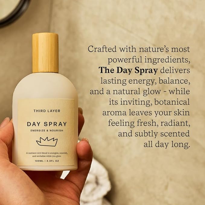 Day Spray – Fast Absorbing Body Oil with Jojoba, Moringa & Green Coffee – Free from Alcohol, Parabens & Synthetic Fragrance – 3.3 fl oz