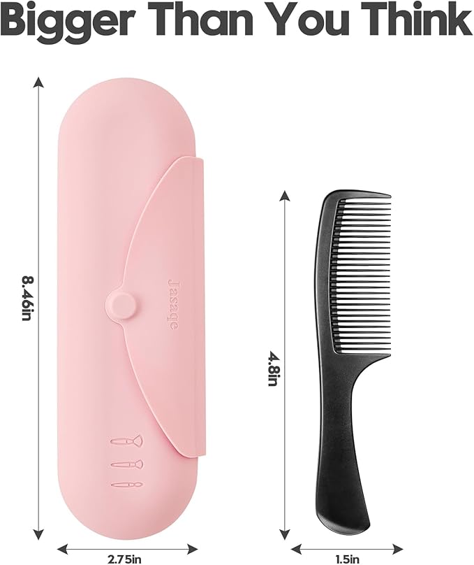JASAQE Silicone Makeup Brush Holder，Travel Makeup bag-Soft Portable Cosmetic Face Brushes Holder，Large Travel Makeup Brush Case with Anti-Fall Out Magnetic Closure