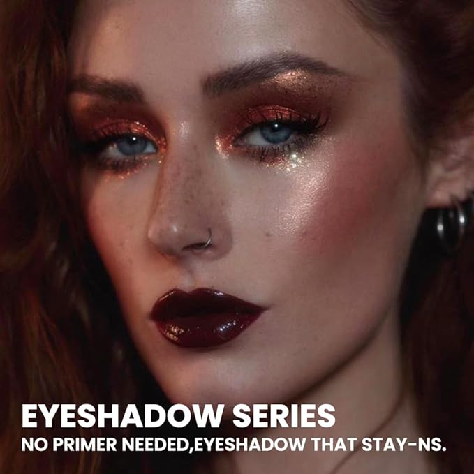 SUAKE Liquid Sparkling Glitter Eye Shadow – Rose Gold Cherry Eyeshadow, Eyeliner, Eyelid Shimmer Highlight Makeup, Highly Pigmented sombra de para ojos,Waterproof Quick-Drying (02Cocoa#)