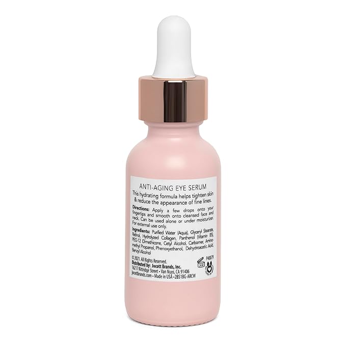 Pearlesssence Anti-Aging Eye Serum with Retinol & Collagen - Helps Reduce Fine Lines & Wrinkles | Gentle & Lightweight Formula | Plumps & Tightens | Made in USA & Cruelty Free (1oz)