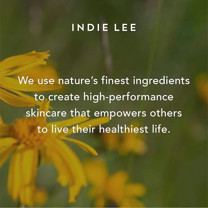 Indie Lee Brightening Facial Cleanser - Daily Hydrating Cleanser, Makeup Remover & Exfoliating Face Mask to Brighten, Firm & Protect Dry Skin - Clean, Gentle Face Wash (10oz)