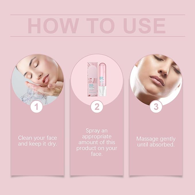 Nicotinamide Facial Spray with Rose, Aloe Extract & Vitamin E, Deep Hydration, Smooth and Hydrated Skin for All Skin Types, 3.38 fl oz
