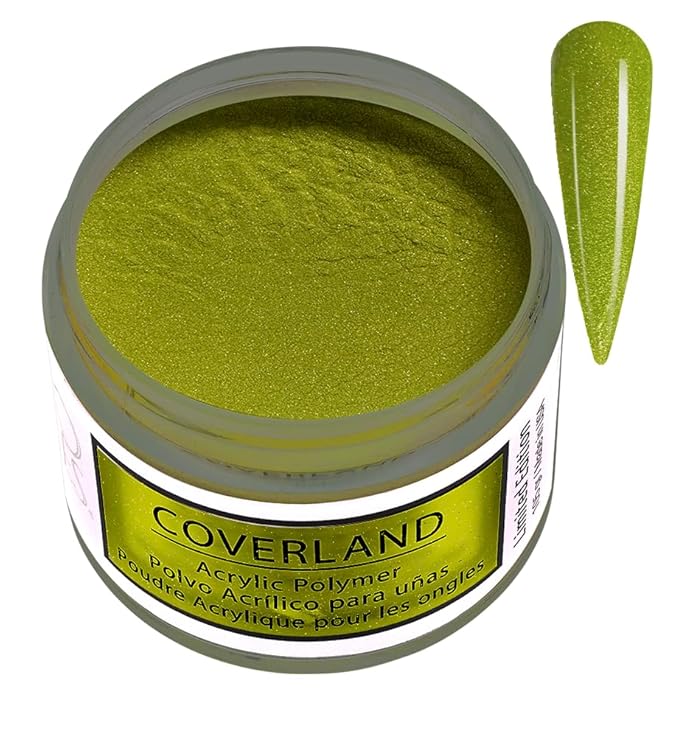 Tones Coverland Acrylic Nail Powder "Greench" - Limited Edition Acrylic Powder for Nail Design, Sculpting, and Masking Nail Bed Imperfections - Professional Acrylic Nail Supplies - (1.5 Oz)