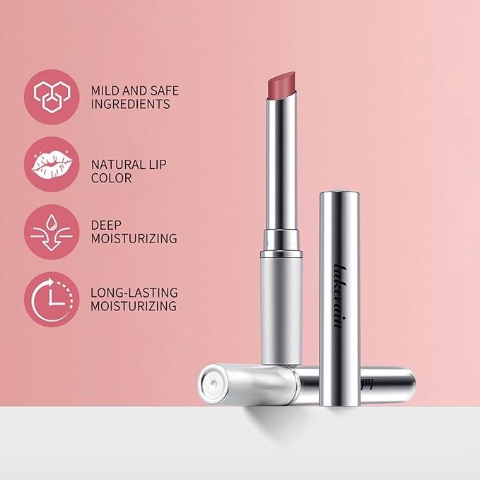 Pink Honey Lipstick Tinted Lip Balm - Sheer Hydrating Lipstick for All Skin Tones - Moisturizing Lip Color, Nourishing Lip Balm with Natural Black Cherry Tint