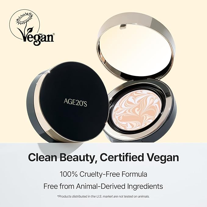 [NEW] AGE20'S Signature Essence Pact | 19C PEACH | Vegan Korean Cushion Foundation | Pack of 1 | Cream Foundation, Dewy & Glow Finish, Natural Coverage, SPF 50+