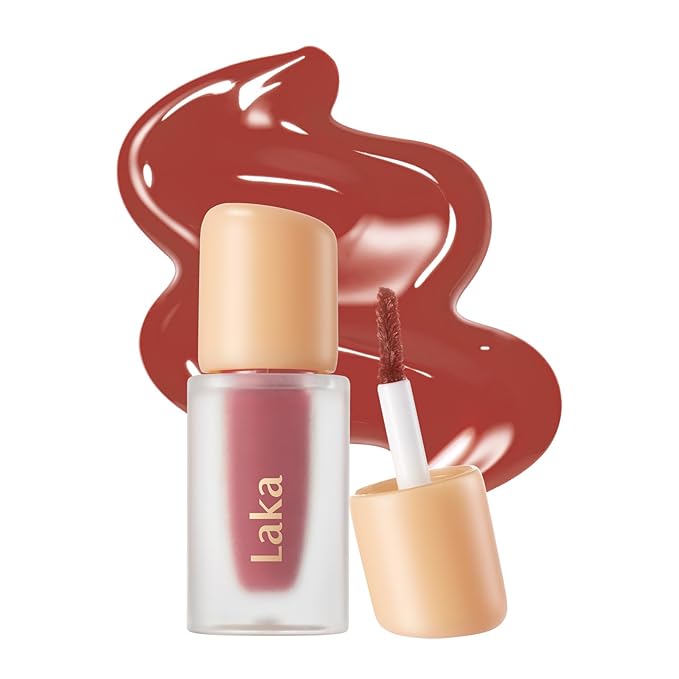 Laka Fruity Glam Lip Tint Mini, 1.9g/0.07oz, Glowing Lip Stain with Wide Color Spectrum, Hydrating & Lightweight Texture, Long-Lasting Bold Stain, Non-Sticky, Vegan, K-Beauty (#150 Pepper)
