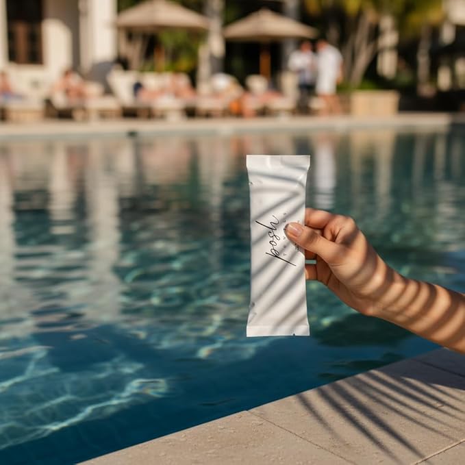 Ultra Premium White Tea Scented Towelettes - 20 Pack Extra Large 9.5" Microfiber Wet Wipes for Golf, Travel & Spa - Individually Wrapped Luxury Refreshing Cloths
