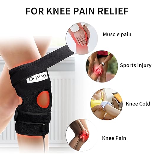 Red Light Therapy Device for Joint Pain Relief, 880nm Infrared Light Therapy Wearable Adjustable Wrap for Knee Elbow, Home Use Led Light Therapy Pads