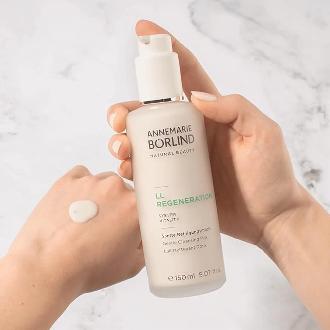ANNEMARIE BÖRLIND – LL REGENERATION Cleansing Milk – Sustainably Sourced Natural 2in1 Facial Cleanser & Make-up Remover to remove Impurities on Skin – Step 1 of 5 - 5 Oz
