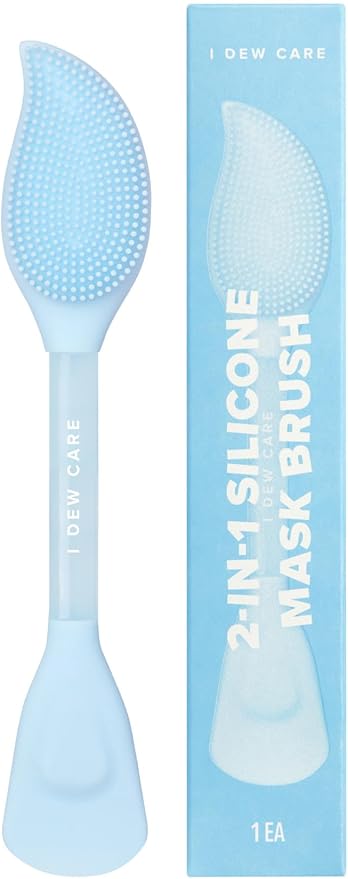 I DEW CARE Skincare Multi-Functional Applicator - 2-in-1 Cleansing Firming Silicone Mask Brush | Soft & Silky Hygenic, Facial Tool, Easy to Wash, Sustainble, Glass Skin, Jelly Spatula