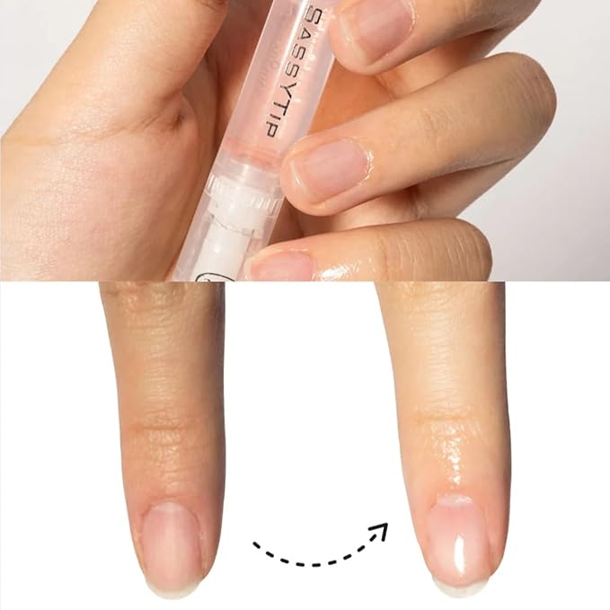 SASSYTIP Cuticle & Nail Duo: 15-Second Softening Gel + Strengthening Oil Pen with Jojoba & Vitamin E for Healthy, Manicured Nails (Lemon+Gel)