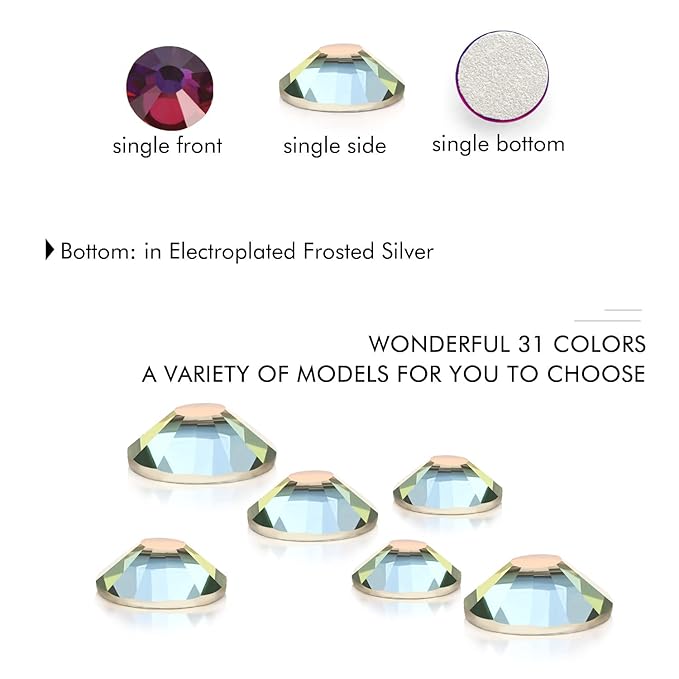 1440Pcs Blue Blaze Crystal Rhinestones,Glass Flatback Rhinestones Mini Gemstones for Nail Face Makeup Art Crafts Clothes Decoration-(SS4,1.6mm,Blue Blaze)
