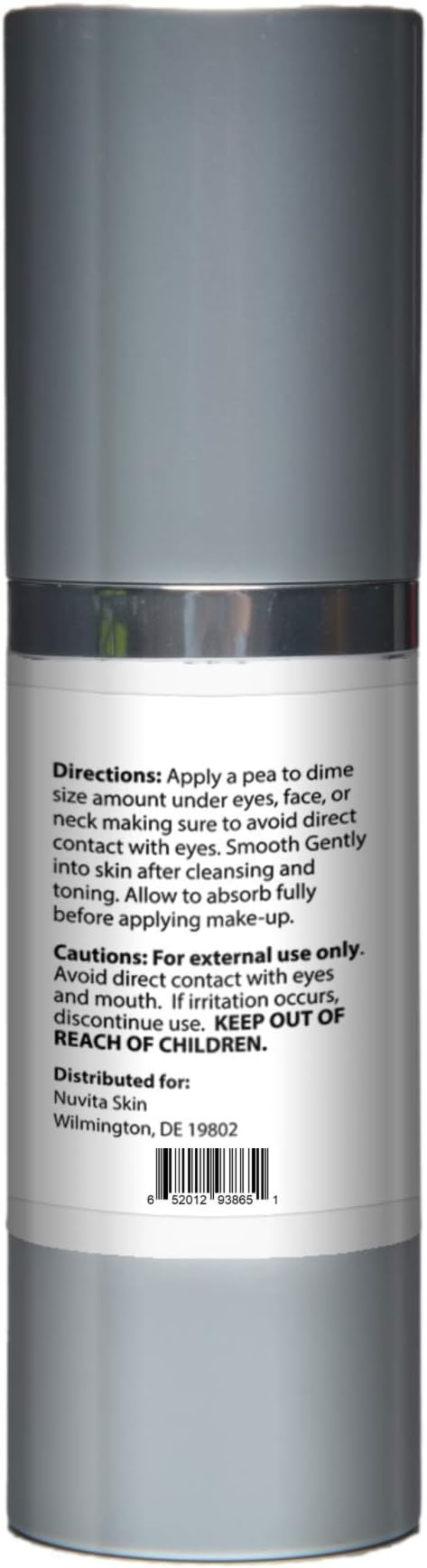 Nuvita Skin Revitalizing Eye Treatment Serum- Premium Skincare- Advanced Formula -Brighten Eyes and Diminish Wrinkles