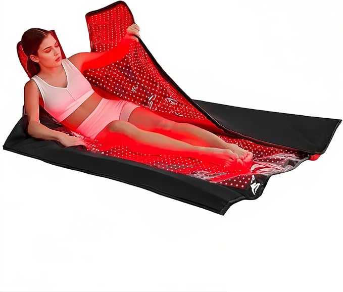 Red Light Therapy for Body, 2632 LEDs Red Light Therapy Mat for Full Body, 88"x83" Infrared Light Therapy Blanket 660nm & 850nm Dual Wavelength Pain Relief & Recovery