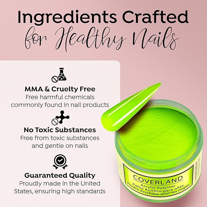 Tones Coverland Acrylic Nail Powder "High Street" - Limited Edition Acrylic Powder for Nail Design, Sculpting, and Masking Nail Bed Imperfections - Professional Acrylic Nail Supplies - (1.5 Oz)