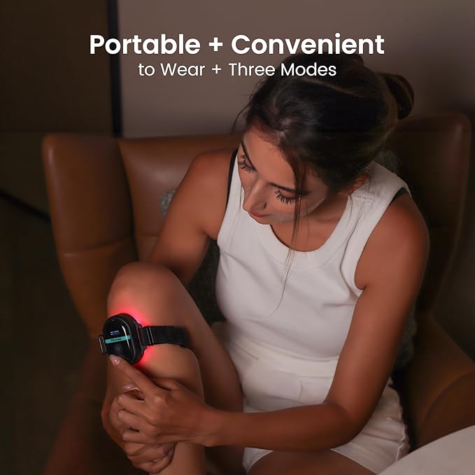 Red Light Therapy Module, PRUNGO 650nm red Light and 850nm Infrared Polarized Light Device to relieves The Pain for Wrists, Ankles, Knees and Other Joints or Muscle Areas of The Body