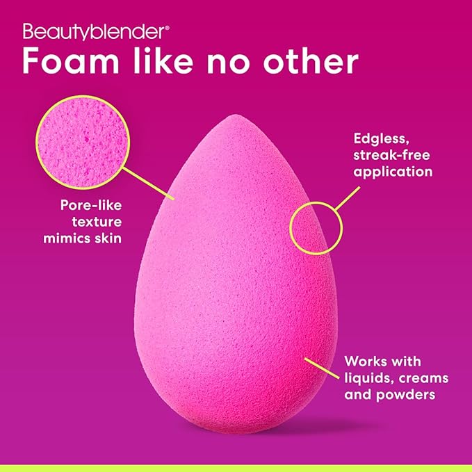 Beautyblender® | Back 2 Basics 3-Piece Blend & Cleanse Set, 2 Original Beauty Blenders + Blendercleanser® Liquid Lavender Makeup Sponge + Brush Cleaner, Made in USA, Vegan, Cruelty Free, 3 oz