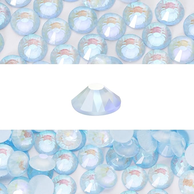 Novani 3000 Pieces Flatback Rhinestones Glass Round Gems F-Lt.Blue Crystals for Nail Art DIY Crafts Clothes Shoes,SS20,4.6-4.8mm