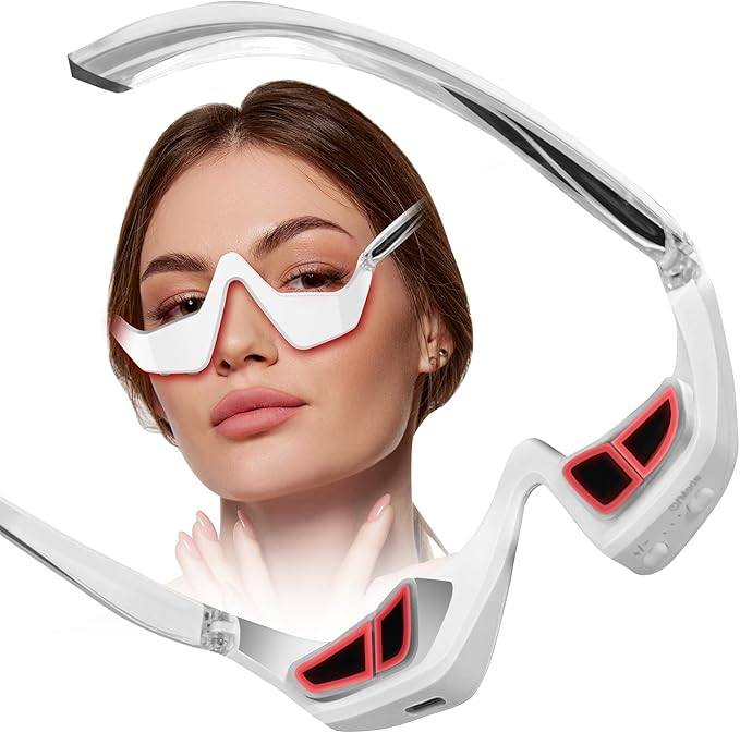 3D Eyelift Device – Red Light Under Eye Therapy with Microcurrent & 3D Fit Design | Reduces Wrinkles, Dark Circles & Puffiness | Silent Operation for Sensitive Skin & Busy Lifestyles