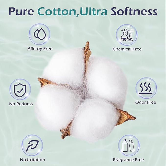 PureSoftness Disposable Face Towel, Clean Towel, Extra Large 12" x 10", Soft Dry Wipe Face Wash, Makeup Remover, Biodegradable Towelette for Sensitive Skin 320 Count (4 Pack)