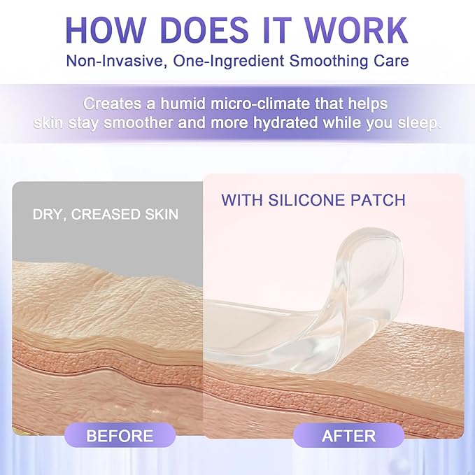 Stasover Neck Wrinkle Patches, Reusable Silicone Anti-Wrinkle Pads Set for Neck, Chest and Face, Overnight Use for Smooth Lines, Washable Comfortable Fit, 18 Pieces