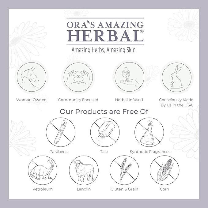 Ora's Amazing Herbal Ultra Healing Body Butter, Intensive Unscented Moisturizer For Dry Skin, Fragrance Free Skin Cream, 1 oz