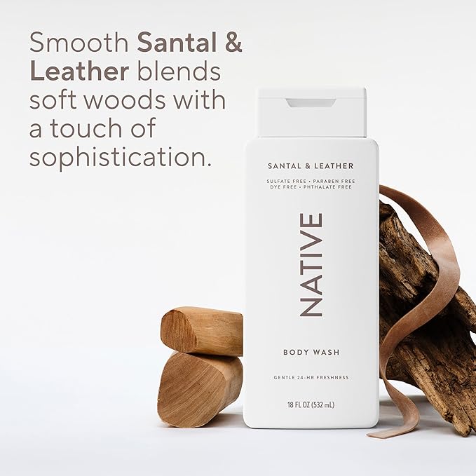 Native Santal & Leather Nourishing Body Wash 18 fl oz