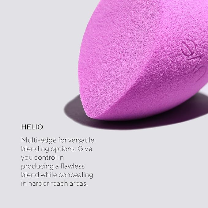 Makeup Blender Sponge Set, Streak Free Application of Liquid, Powder & Cream Foundation, Professional Complexion Blending Tool, Cruelty Free, Vegan, Latex Free, Pack of 3 Helio