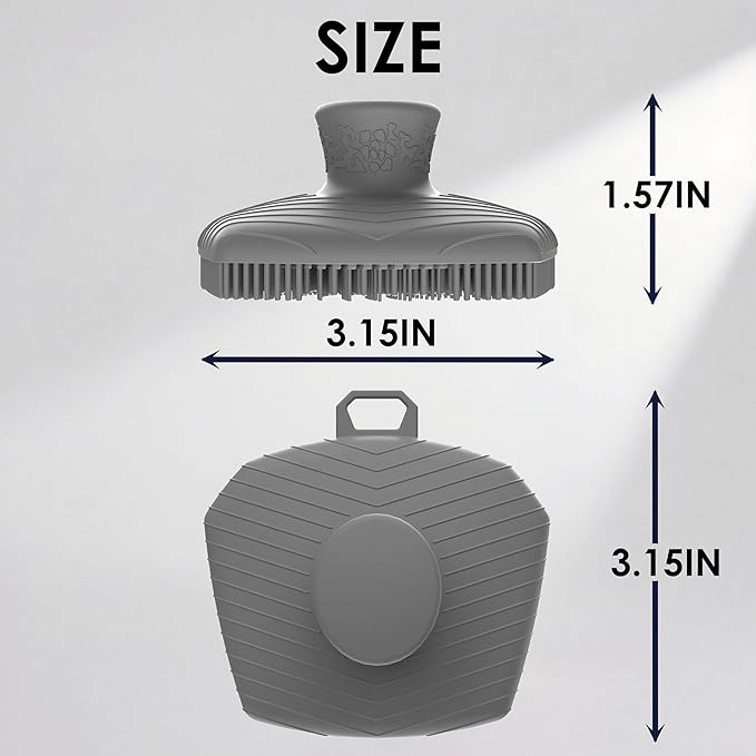 Face Scrubber & African Net, Silicone Exfoliating Brush for Men, Facial Cleansing Brush, Manual Waterproof Cleansing Skin Care, Blackhead Removing Pore Cleansing Massaging Face Brushes - Grey