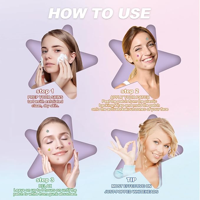 Pimple Patches for Face, Multi-Color Hydrocolloid Acne Patches, Zit Covers & Spot Stickers for Discreet Blemish Care with Tea Tree Oil, Salicylic Acid & Centella, 3 Sizes (10mm, 12mm, 14mm), 200 Count