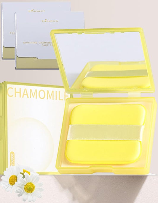 Okerker Chamomile Oil Blotting Paper - 400 Sheets w/Mirror, Puff & Refills, Absorbs Excess Face Oil, Controls Shine, Saves Makeup, The On-the-Go Essential for a Flawless, Matte Finish All Day