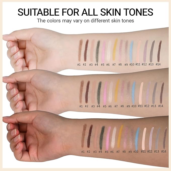 Erinde Waterproof Cream Eyeshadow Stick, Rose Pink Shimmer Eye Shadow Sticks, Cream to Powder Eyeshadow Crayon, Buildable & Blendable Long-Lasting Eye Shadow Stick, Vegan & Cruelty-Free, 08