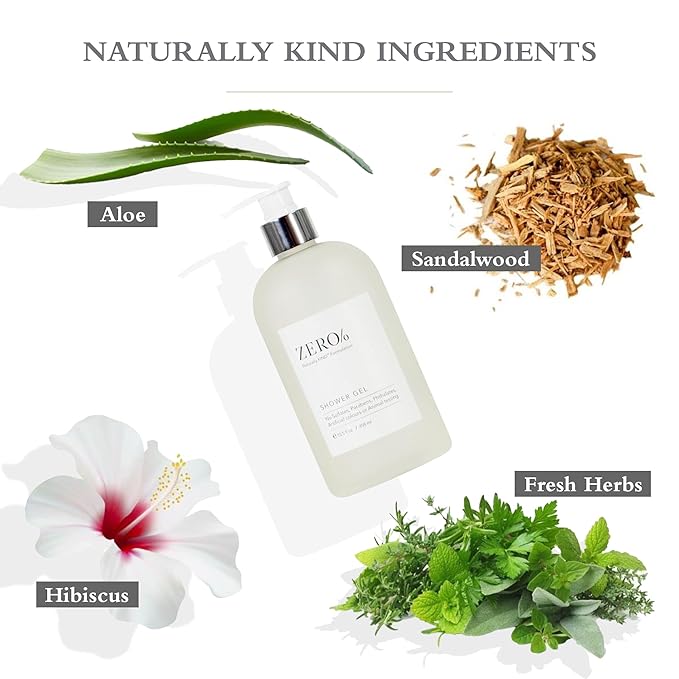 Gilchrist & Soames Zero% Shower Gel – Naturally Kind Sulfate, Paraben & Cruelty-Free Liquid Body Wash for Men & Women, Fresh Botanical Scent Infused with Glycerin & Aloe for Hydrated Skin, 15.5 oz