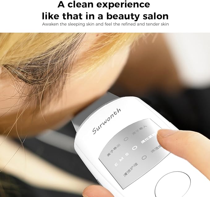New Skin Face Spatula,Skin Scrubber Face Spatula - Skin Spatula Blackhead Remover Pore Cleaner with 3 Modes，Skin Cleaning Protection-Wet Your face Before use