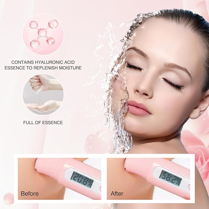 Face Masks Skincare for All Skin Types, Pink Rose Hydrating Face Sheet Masks Suitable for Sensitive Skin, Moisturizing Facial Mask for Women Skin Care, Face Mask Gifts for Face Spa 10 Sheets