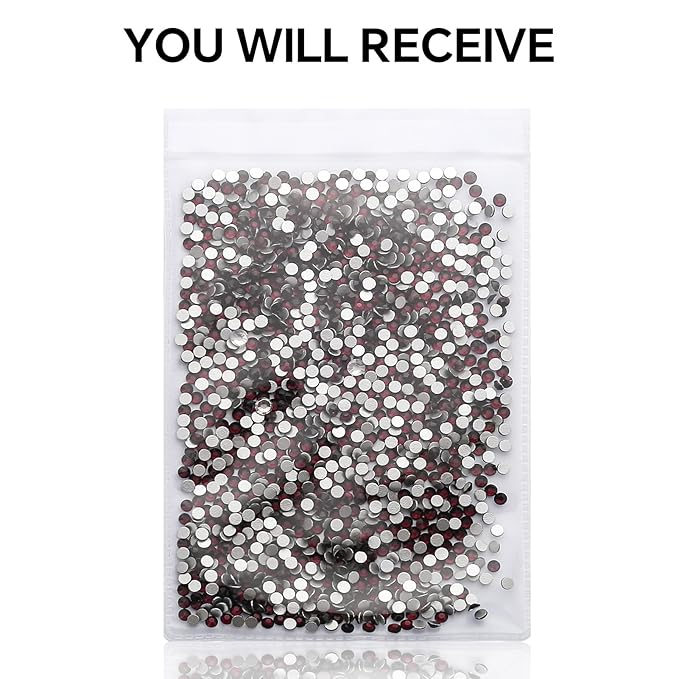 1440Pcs Amethyst Crystal Rhinestones,Glass Flatback Rhinestones Mini Gemstones for Nail Face Makeup Art Crafts Clothes Decoration -(SS10,2.8mm,Amethyst)